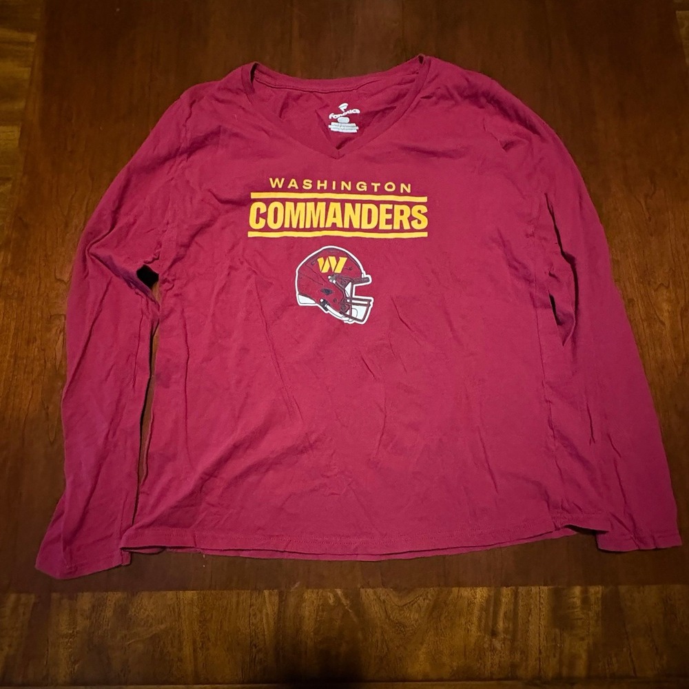 Fanatics Washington Commanders Long Sleeve V-Neck M